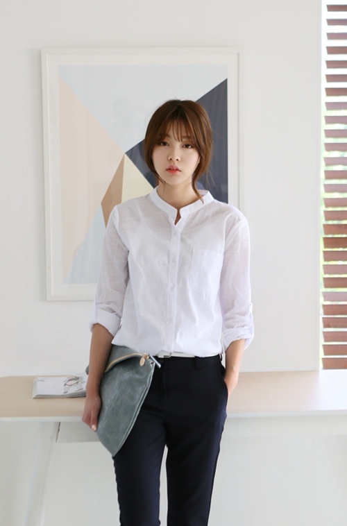 Mua áo sơ mi trắng tay dài nữ đẹp 